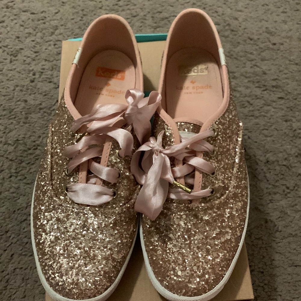 Keds for Kate Spade in Rose Gold Glitter size 6.5